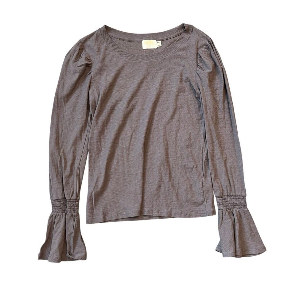 Nation LTD Penny Flounce Cuff Long‎ Sleeve in Lilac Pima Cotton, Size Small